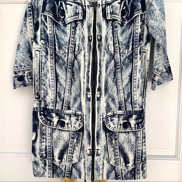 Emma Cook Denim Printed Silk Jacket - Picture 4 of 16